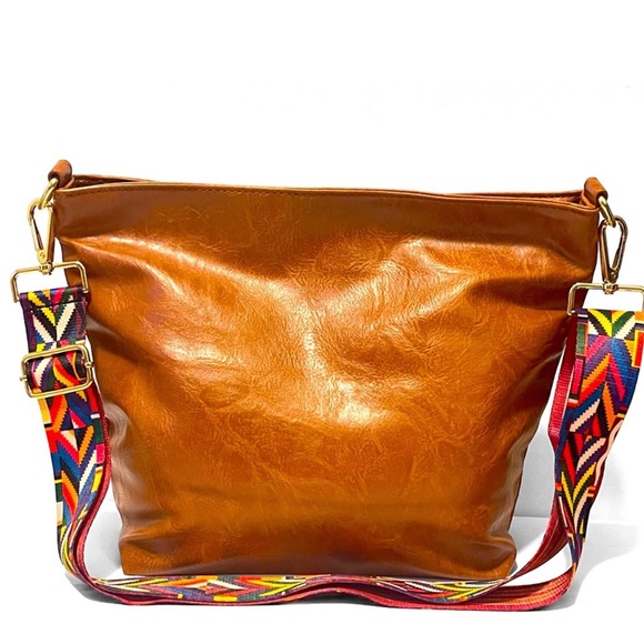 Cognac Brow Bag Adjustable Straps - Picture 4 of 4